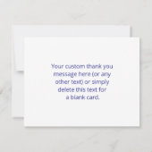 Carte De Remerciements Créer un code QR scannable | Modifiable bleu foncé (Dos)