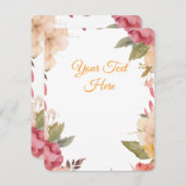 Carte De Remerciements Créer votre propre personnalisation (Devant / Derrière)