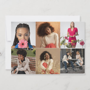 Carte De Remerciements Créez votre propre collection photo de 6 personnes