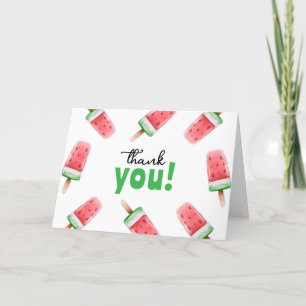 Carte De Remerciements Crème de glace moderne Watermelon prêt à faire la 