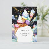 Carte De Remerciements Crème glacée douce et crémeuse (Debout devant)