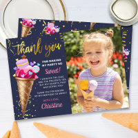 Crème glacée rose or Anniversaire Marine Bleu Phot