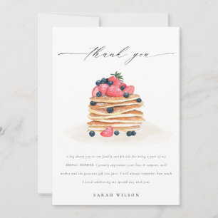 Carte De Remerciements Crêpe aux fruits rustique mignon aquarelle Baby Sh