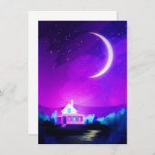 Carte De Remerciements Crescent Moon (Devant / Derrière)