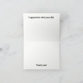 Carte De Remerciements Crique de l'Orégon (Intérieur)