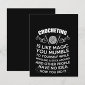 Carte De Remerciements Crochet, c'est comme la magie que tu te moques (Devant / Derrière)