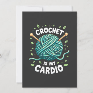 Carte De Remerciements Crochet est mon cardio Fil à coudre Fitness