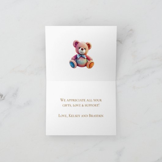 Carte De Remerciements Crocheted Stuffed Animals Thank You (Intérieur)