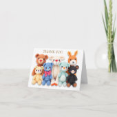 Carte De Remerciements Crocheted Stuffed Animals Thank You (Devant)
