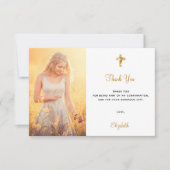 Carte de remerciements croisé photo de confirmatio (Devant)