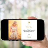 Carte de remerciements croisé photo de confirmatio