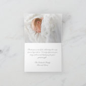 Carte De Remerciements Croix à feuille d'or rayure classique (Intérieur)