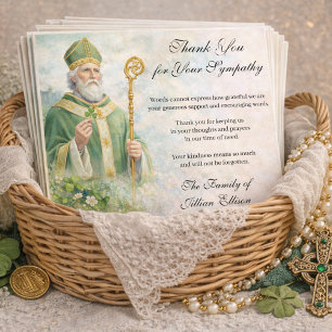 Carte De Remerciements Croix celtique irlandaise catholique de Saint-Patr