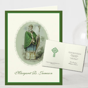 Carte De Remerciements Croix celtique irlandaise catholique de Saint-Patr