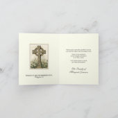 Carte De Remerciements Croix Celtique irlandaise catholique shamrock (Intérieur)