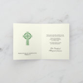 Carte De Remerciements Croix celtique irlandaise shamrock Roses rouges Co (Intérieur)