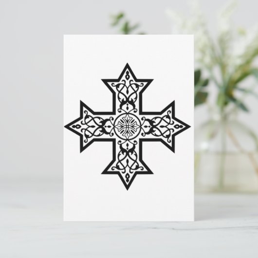 Carte De Remerciements Croix copte (Debout devant)
