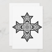 Carte De Remerciements Croix copte (Devant / Derrière)