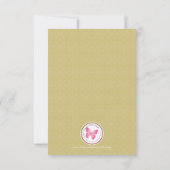 Carte De Remerciements Croix et lauriers d'or dans bleu-clair (Dos)