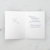 Carte De Remerciements Croix patriotique et drapeau (Intérieur)