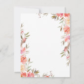 Carte De Remerciements Croix religieuse rose florale (Dos)