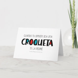 Carte De Remerciements Croqueta