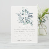 Carte De Remerciements Croyant Rustique Eucalyptus Fern Folid (Debout devant)