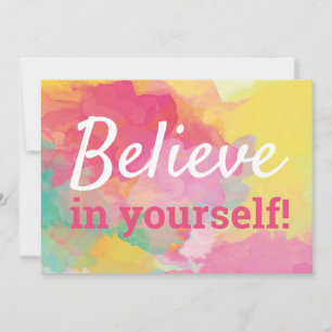 Carte De Remerciements Croyez en vous-même Citation Inspirante de Positiv