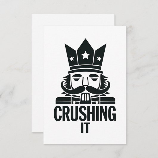 Carte De Remerciements Cruser Il Drôle Noir Casse-Noisette (Devant / Derrière)