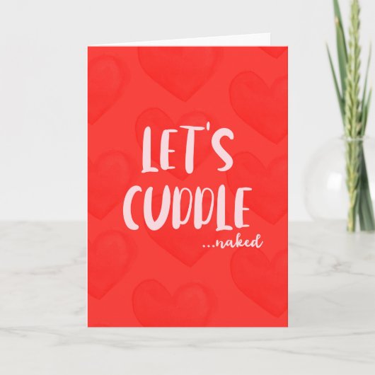 Carte De Remerciements Cuddle Naughty Valentine's Day (Devant)