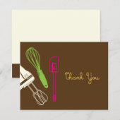 Carte de remerciements Cuisine (Devant / Derrière)