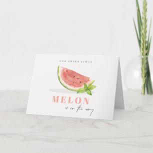 Carte De Remerciements Cuisine Notre Petit Melon Aquarelle Baby shower ro