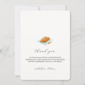 Carte De Remerciements Cuisson Rustique Minimal Dans Le Baby shower Du Fo (Devant)