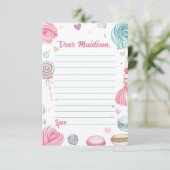 Carte De Remerciements Cupcake Anniversaire fête So Sweet Candy (Debout devant)