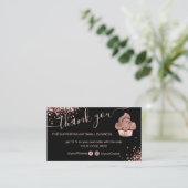 Carte de remerciements Cupcake Bakery Chef pâtissi (Debout devant)