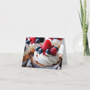Carte De Remerciements Cupcake patriotique