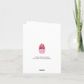 Carte De Remerciements Cupcakes sur socle (Brown/crème) (Dos)