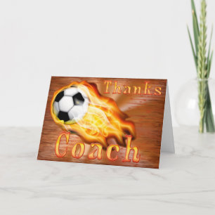 Carte De Remerciements Cusomizable Cool Flaming Soccer Thank You Cards