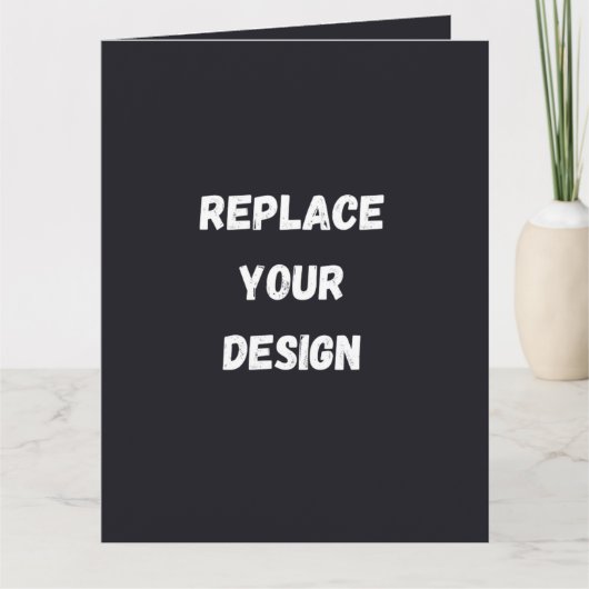 Carte De Remerciements Custom black simple Design Add Photo or Text (Devant)