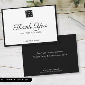 Carte De Remerciements Custom Business Logo Company Name Black