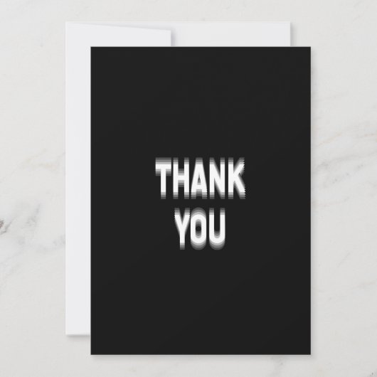Carte De Remerciements Custom Distortion Glitched Text Effect (Devant)