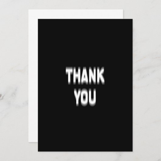 Carte De Remerciements Custom Distortion Glitched Text Effect (Devant / Derrière)