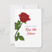 Carte De Remerciements Custom Funeral Thank You Card (Dos)