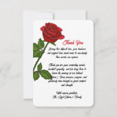 Carte De Remerciements Custom Funeral Thank You Card (Devant)