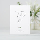 Carte De Remerciements Custom Hummingbird Thank you (Debout devant)