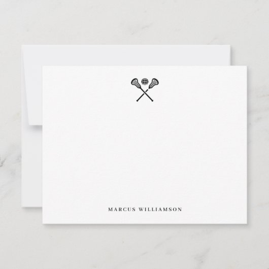 Carte De Remerciements Custom Lacrosse Note Card  (Devant)
