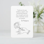 Carte De Remerciements Custom Memorial Thank You Card (Debout devant)