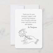 Carte De Remerciements Custom Memorial Thank You Card (Devant)