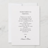 Carte De Remerciements Custom Minimalist Newspaper Elegant Photo Wedding (Dos)