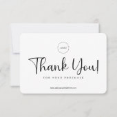 Carte De Remerciements Custom Minimalist Small Business Packaging Insert (Devant)